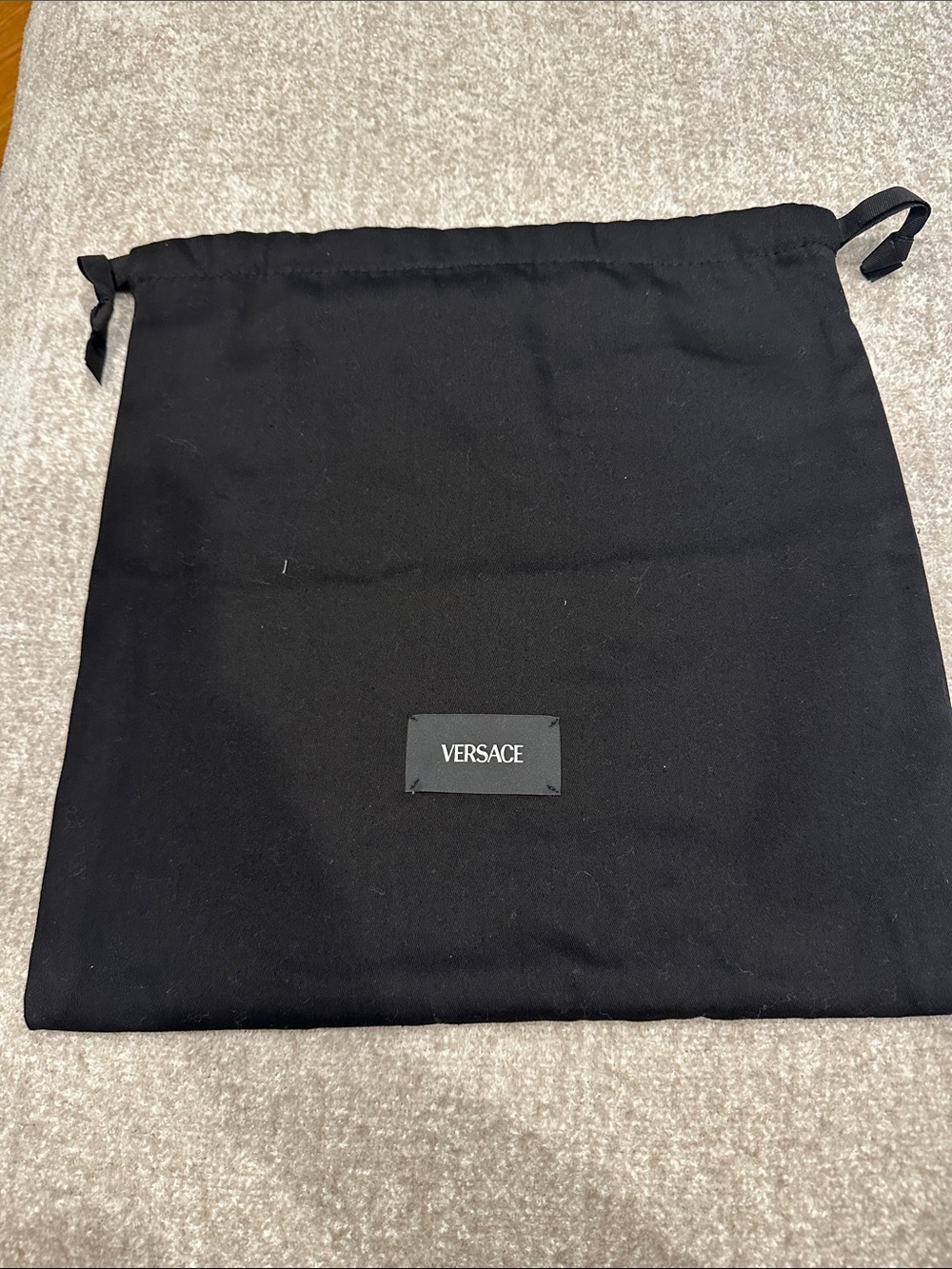 Versace Black Designer Drawstring Bag